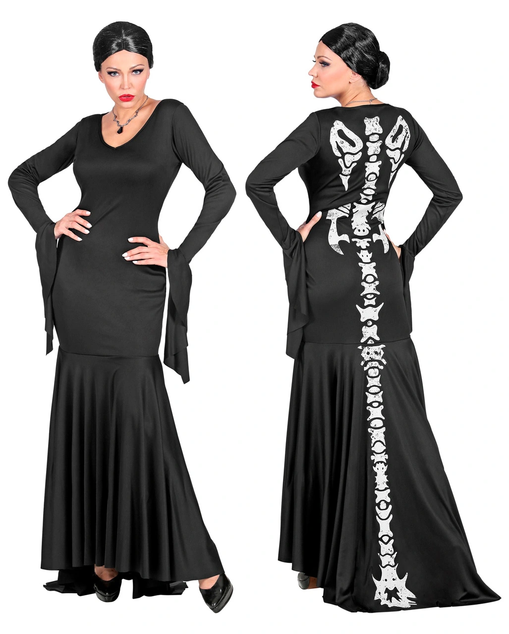 Alien Skelett Kleid Damenkostüm 1 Alien Skelett Kleid Damenkostüm