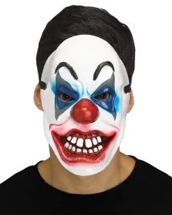 Verrückter Clown Halbmaske