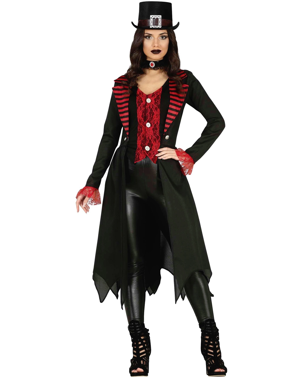 Elegantes Gothic Vampiress Damenkostüm 1 Elegantes Gothic Vampiress Damenkostüm