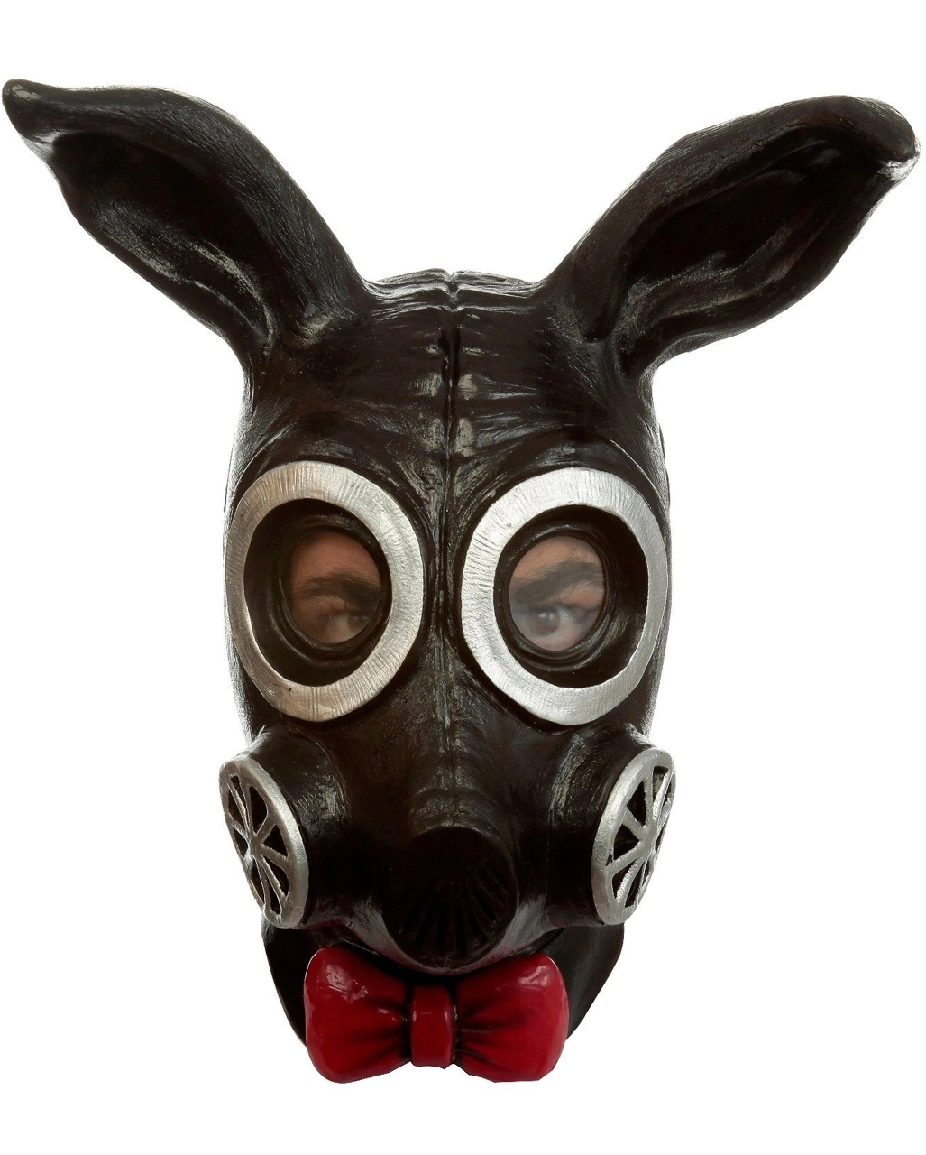 Schwarze Fetisch Bunny Gas Maske 1 Schwarze Fetisch Bunny Gas Maske