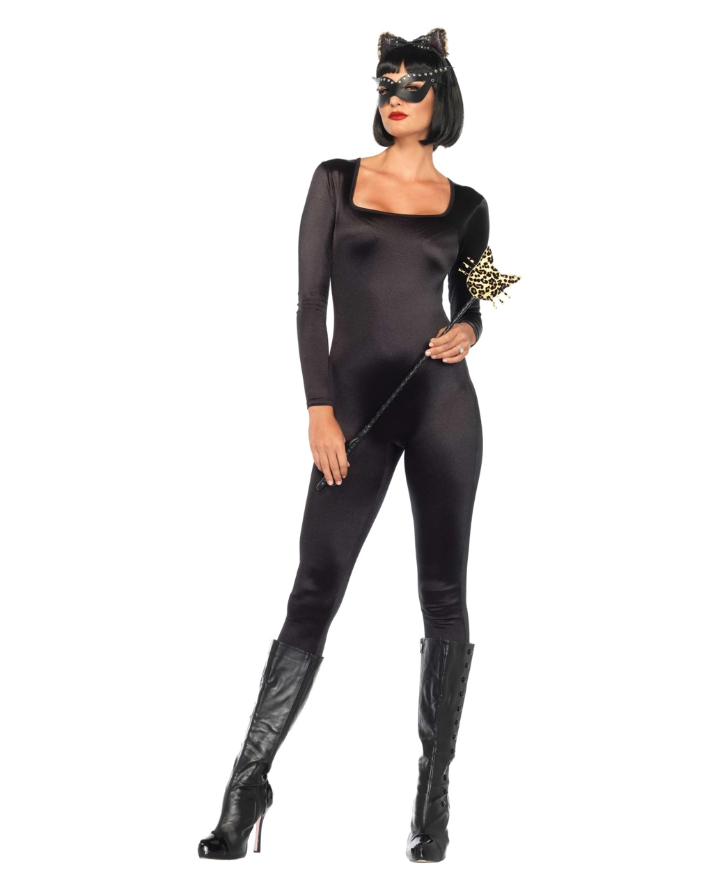 Schwarz Glänzender Catsuit 2 Schwarz Glänzender Catsuit - Image 2