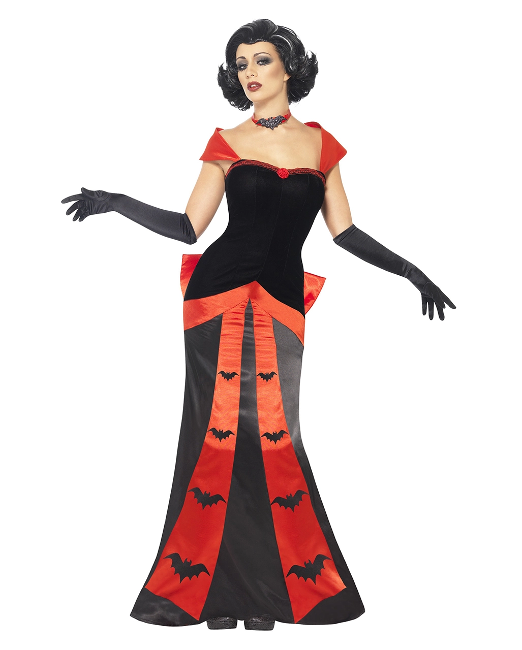 Glamour Vampiress Damen Kostüm 1 Glamour Vampiress Damen Kostüm