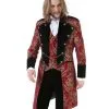 Gothic Aristokrat Herren Mantel Gold Rot Brokat