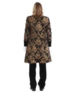 Gothic Aristokrat Herren Mantel Gold Brokat 7 Gothic Aristokrat Herren Mantel Gold Brokat -Halloween Kostüme Herren Verkäufe gothic aristokrat herrenmantel gold schwarz brokatmuster gothic aristocrat mens coat gothic mantel 39099 4