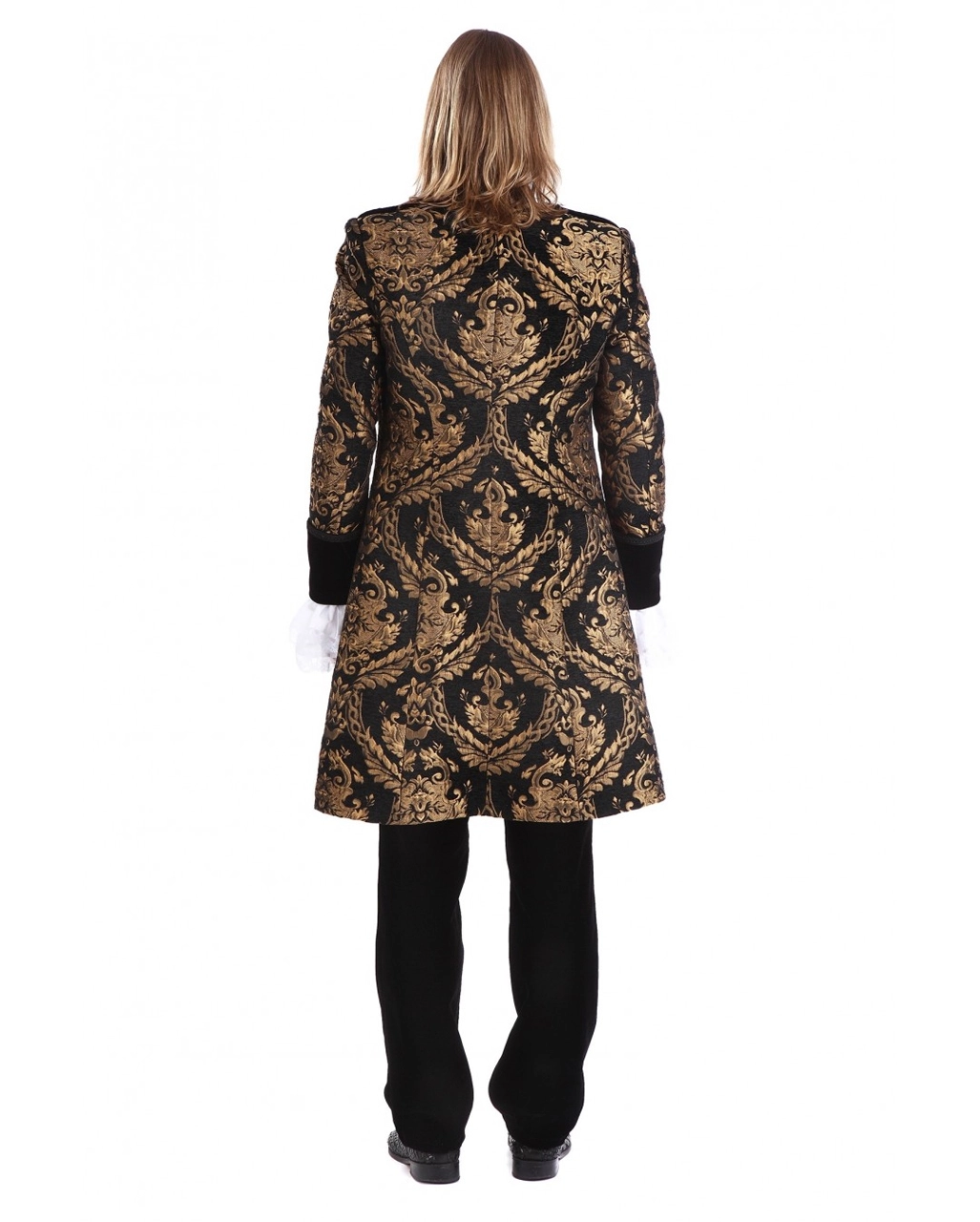 Gothic Aristokrat Herren Mantel Gold Brokat 4 Gothic Aristokrat Herren Mantel Gold Brokat - Image 4