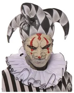 Harlekin Halbmaske Weiß