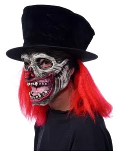 Horror Clown Maske Mit Hut -Halloween Kostüme Herren Verkäufe horror clown maske mit zylinder horror clown mask with top hat 19346 03