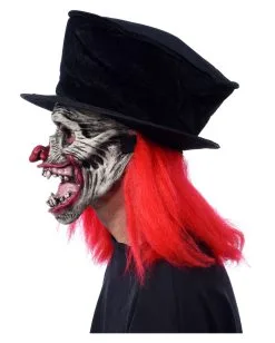 Horror Clown Maske Mit Hut -Halloween Kostüme Herren Verkäufe horror clown maske mit zylinder horror clown mask with top hat 19346 04