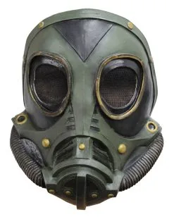 Latex Gasmaske Steampunk Grün