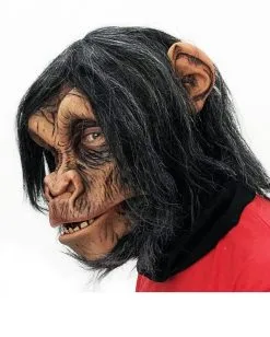 Schimpansen Maske Deluxe 5 Schimpansen Maske Deluxe -Halloween Kostüme Herren Verkäufe schimpansen maske affenmaske chimp mask tiermaske 14243 03