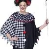 Clowns Poncho One Size Schwarz-weiß