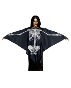 Halloween Skelett Poncho