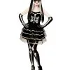 Skelett Minikleid Mit Handschuhen