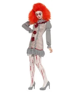 Vintage Killer Clown Frauen Kostüm -Halloween Kostüme Herren Verkäufe vintage horror clown damen kostuem killerclown verkleidung frauen halloween evil clown lady costume 35807 3 1