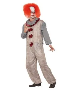 Vintage Killer Clown Kostüm -Halloween Kostüme Herren Verkäufe vintage horror clown kostuem killerclown verkleidung halloween evil clown costume 35776 2
