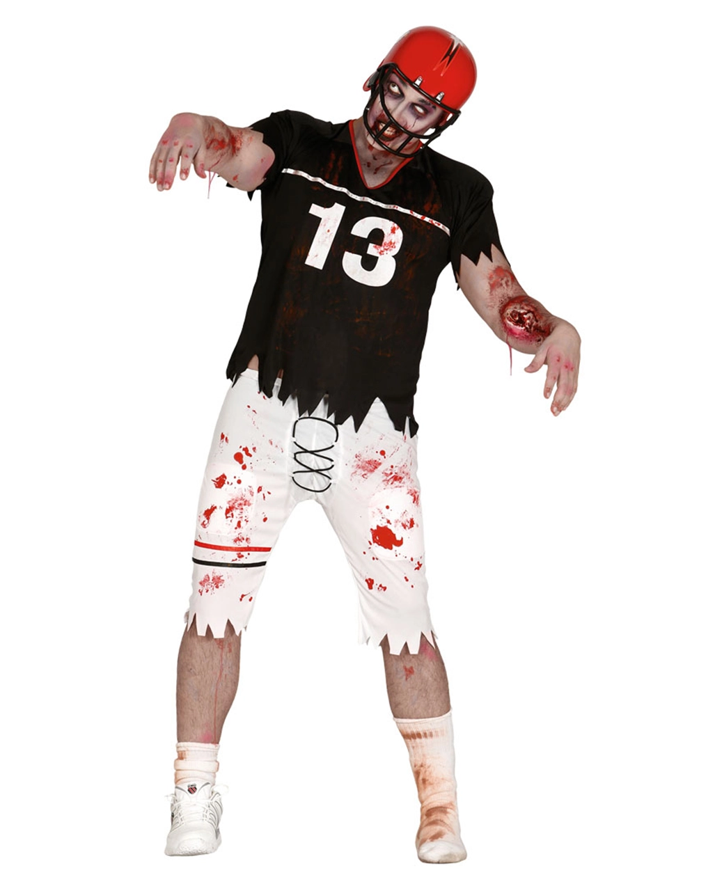 Footballspieler Zombie Herrenkostüm 1 Footballspieler Zombie Herrenkostüm