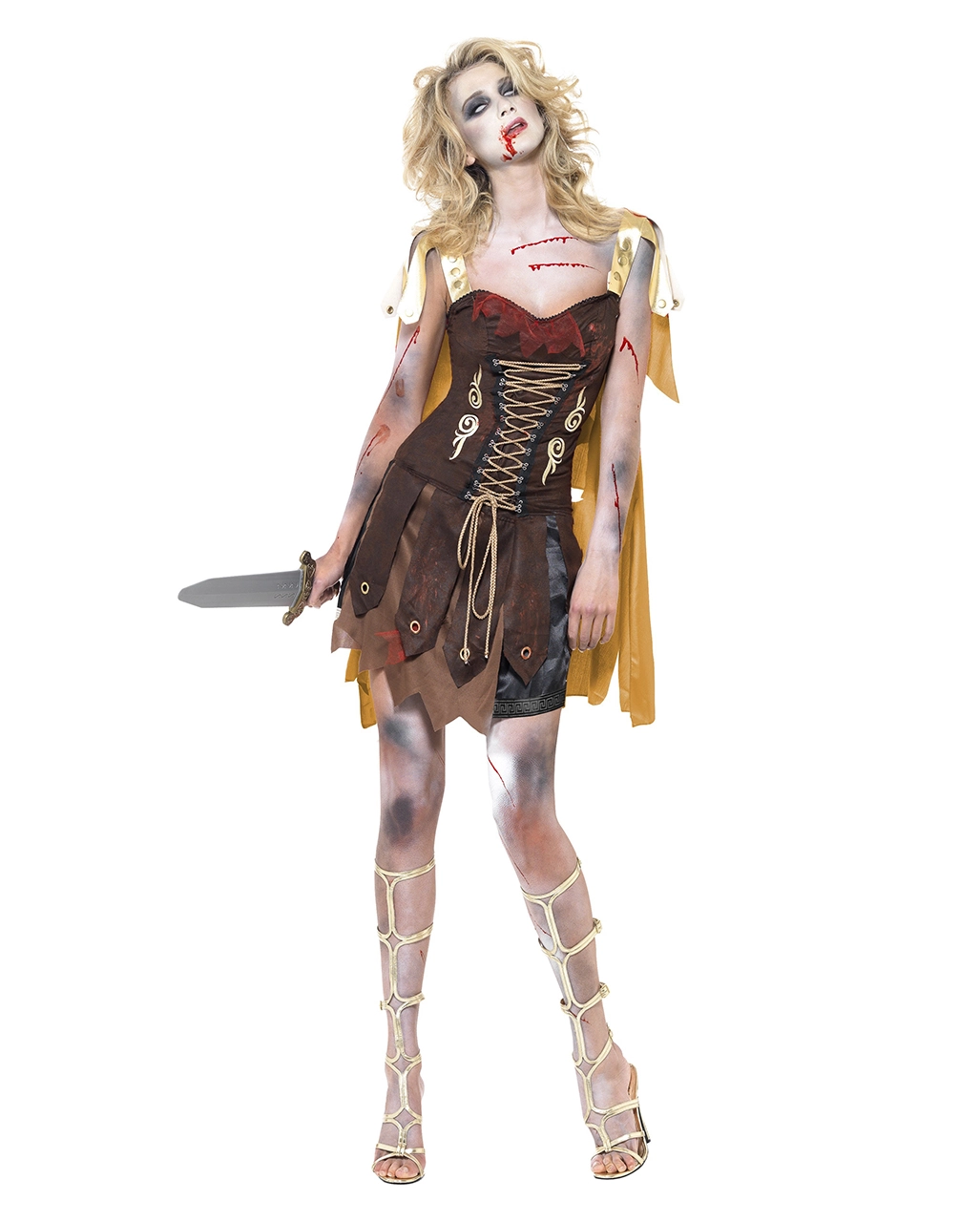 Gladiator Zombie Kostüm Für Damen 1 Gladiator Zombie Kostüm Für Damen